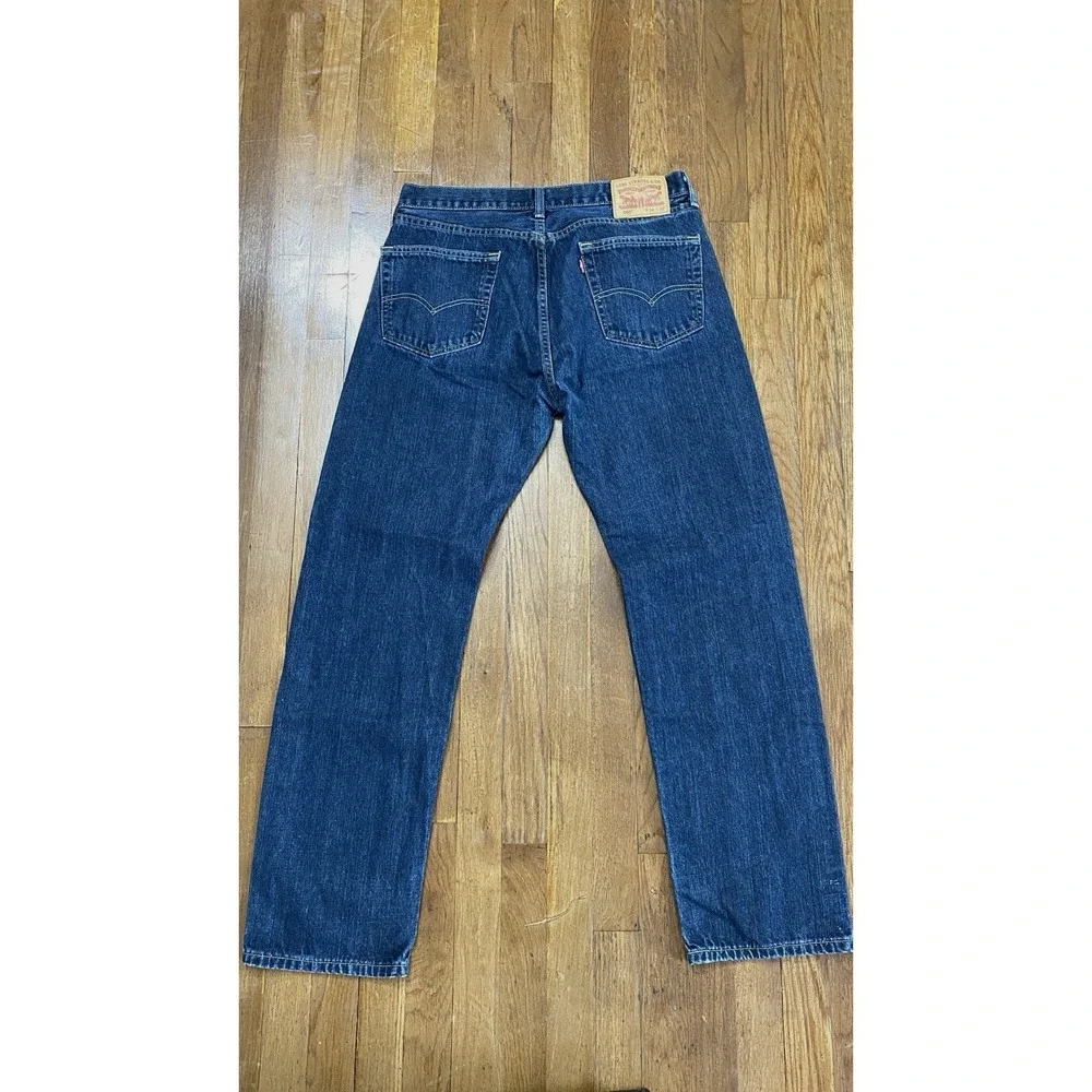 Levi's 505 Men's Regular Fit Denim Jeans 34x32‎ (Fits 34x30) Blue Dark Wash